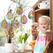 32 Sets Wooden Easter Ornaments Decorations DIY Easter Craft Kits Assorted Paintable Unfinished Wood Laser Cut Easter Egg Ornaments Pom-poms for Kids Easter Spring Classroom Home Activity Art Project